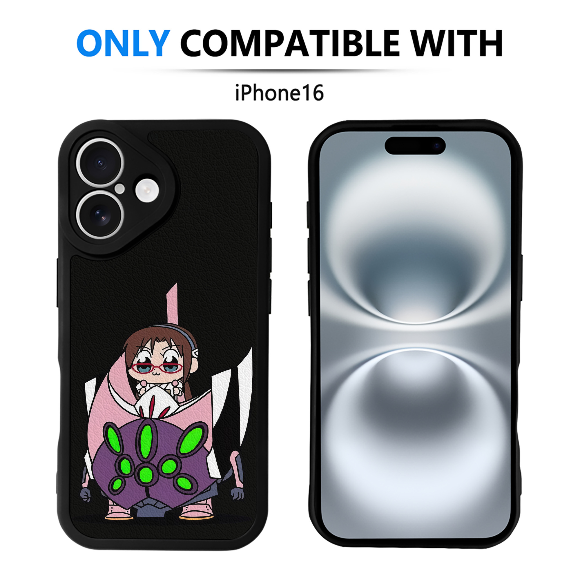 （画像用） EVA 新世紀エヴァンゲリオン 【iPhone 16シリーズ対応】シリコンスマホケース（レザー調） 材質：シリコン